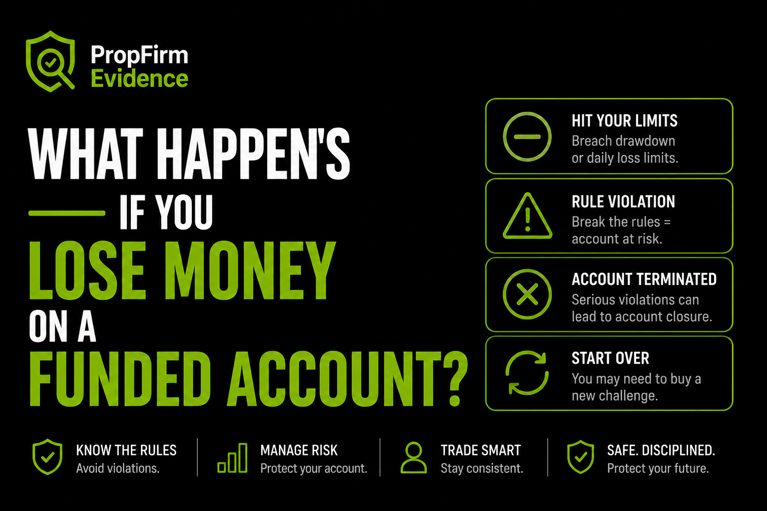 What happens if you lose money on a funded account 